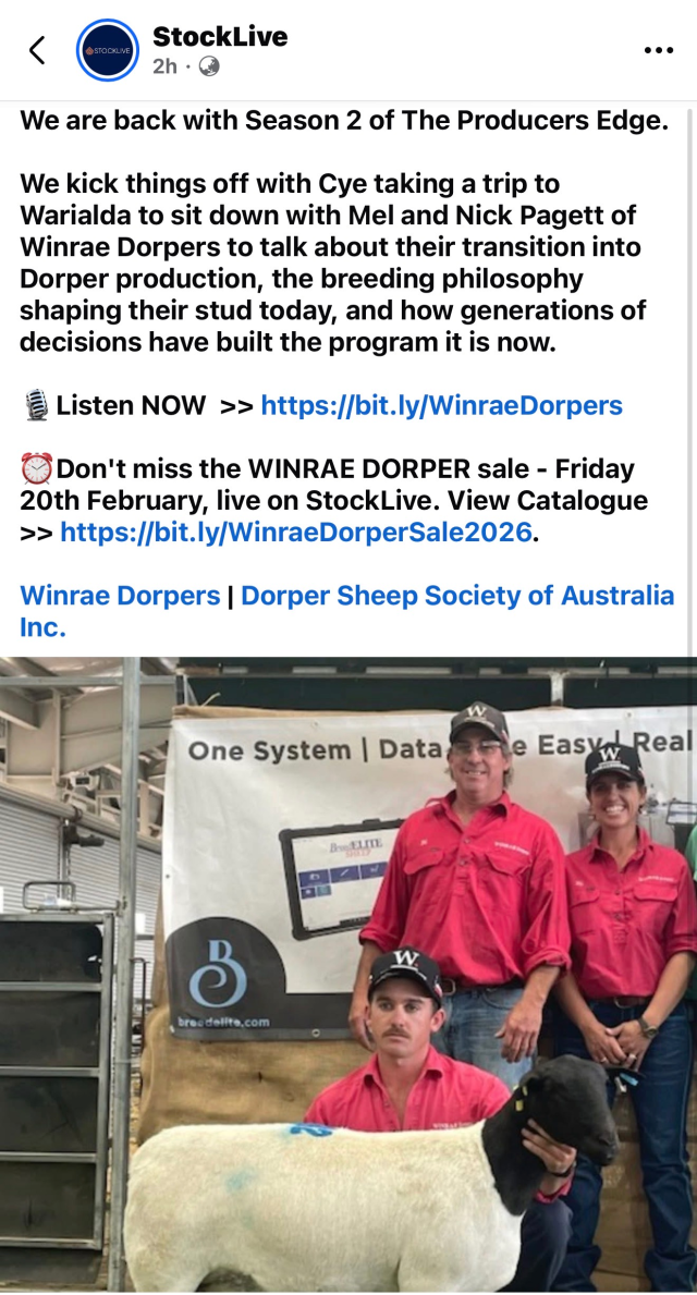 The Producers Edge podcast with Winrae Dorpers